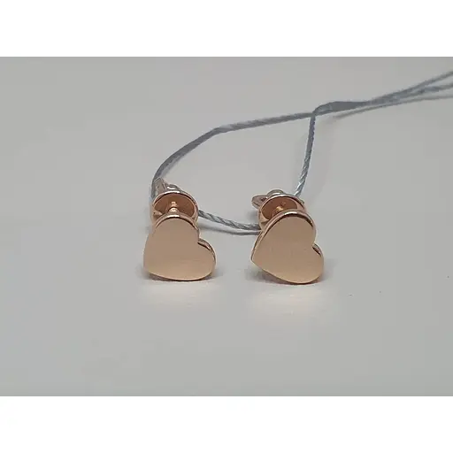 Золотые серьги-пуссеты Сердечки. 220993 - фото 3