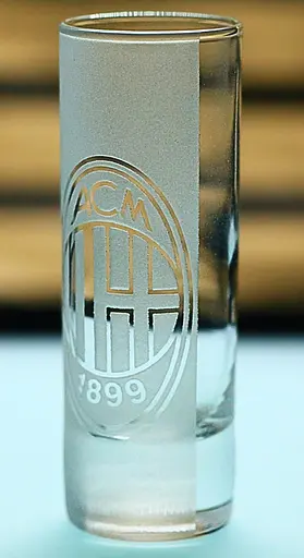 Стеклянная рюмка 60мл ФК Милан AC Milan с гравировкой подарок для фаната футбольный стопка - фото 3