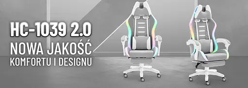 Компьютерное кресло Hell's HC-1039 LED RGB Grey-White (ткань) - фото 7