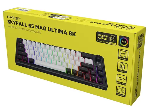 Клавіатура HATOR Skyfall 65 MAG ULTIMA 8K Wireless Black White (HTK3860) - фото 7
