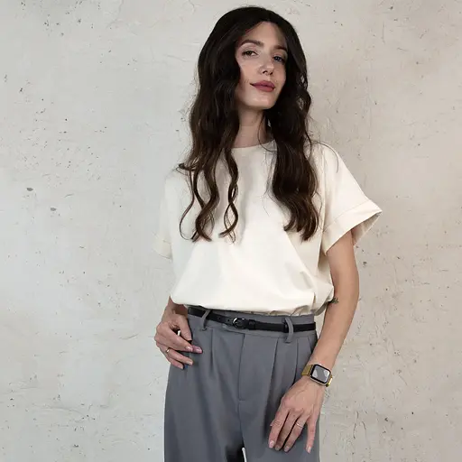 Ремінь шкіряний жіночий вузький чорний SF-1535 (120 см) - фото 2