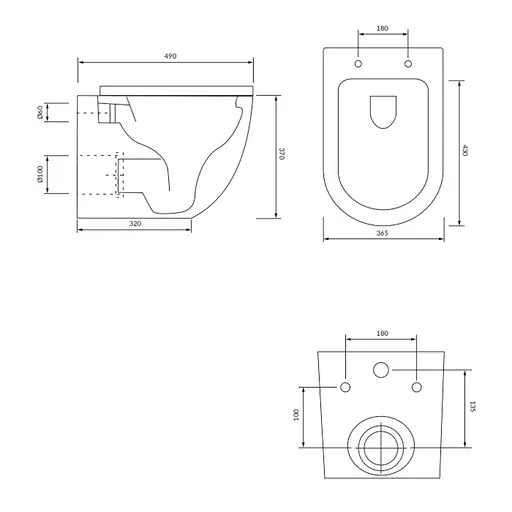 Унитаз Omnires Ottawa 49x37 rimless подвесной сиденье дюропласт white gloss OTTAWAMWBP, Белый - фото 3