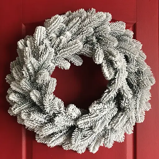 Венок хвойный рождественский Hvoya Lux литой заснеженный 60 см