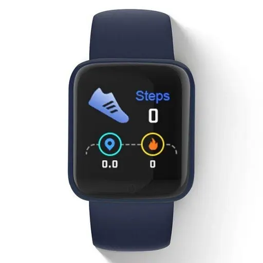 Фитнес-браслет D20 пульсометр, тонометр, шагомер Blue (16096) - фото 3