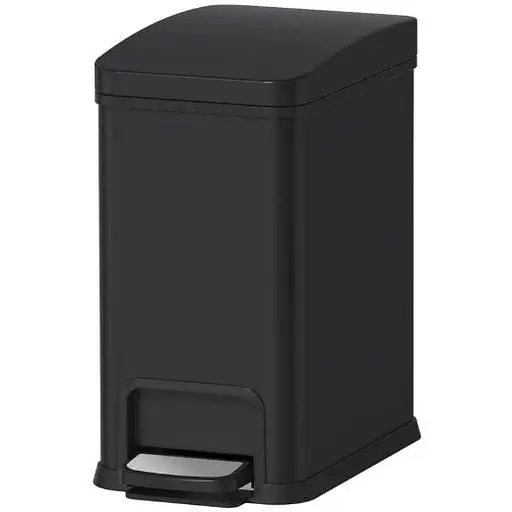 Відро для сміття Koer TC-010108-05 з плавним закриттям прямокутне 8 л чорний (KR5593)  - фото 1