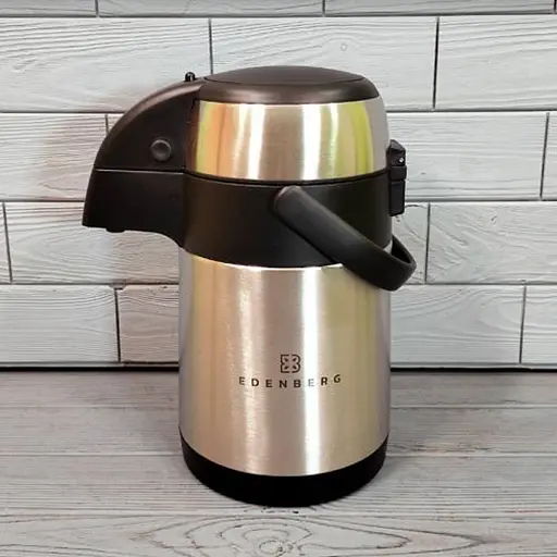 Термос вакуумный Edenberg EB-3515 с помповым насосом из нержавеющей стали 2.5 л - фото 3