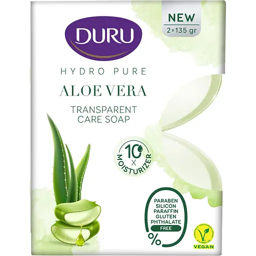 Уцінка. Косметичне мило Duru Hydro Pure з Алое Вера 270 г (2 шт. х 135 г)  