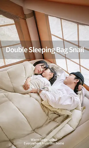 Двухместный спальный мешок Naturehike CNH22SD003 (210 х 145см) Бежевый - фото 5