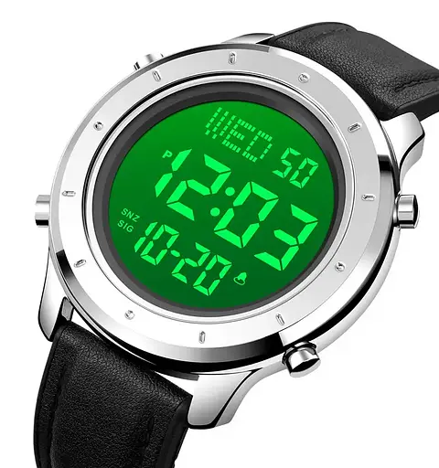 Чоловічий наручний електронний годинник Skmei 1864 (Сріблястий з білим циферблатом) - фото 4