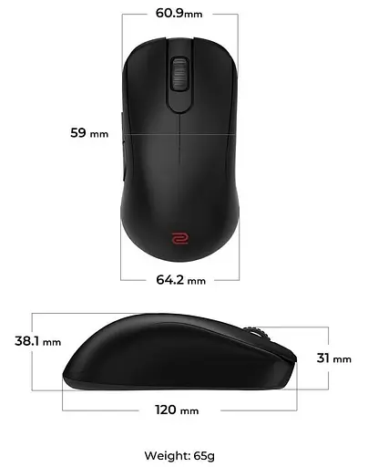 Миша Zowie S2‑DW Black (9H.N4NBE.A2E) - фото 7