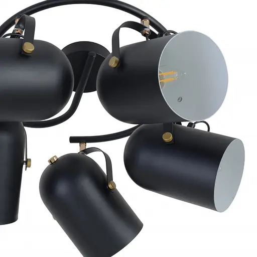 Светильник Brille потолочный спот поворотный HTL-209/5G E27 BK - фото 2