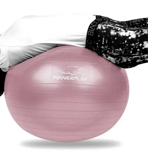 М'яч для фітнесу (фітбол) PowerPlay 4001 Ø65 cm Gymball Ліловий + помпа (PP_4001_65_Lilac) - фото 7