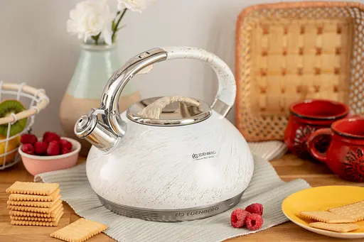 Чайник со свистком Edenberg EB-1935-White 3 л белый