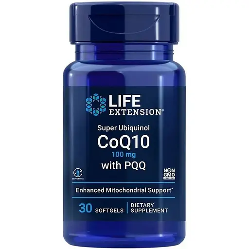 Натуральная добавка Life Extension Super Ubiquinol CoQ10 100 mg with BioPQQ, 30 капсул