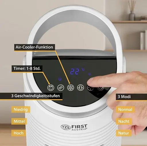 Напольный вентилятор First Austria FA-5560-4 (колонный, увлажнение) - фото 6