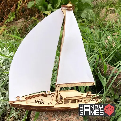 Дерев'яний конструктор Елітна Яхта 51 деталь - фото 3