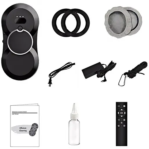 Робот для мийки вікна DJET W17S з одностороннім автоматичним розпилювачем води Black - фото 2