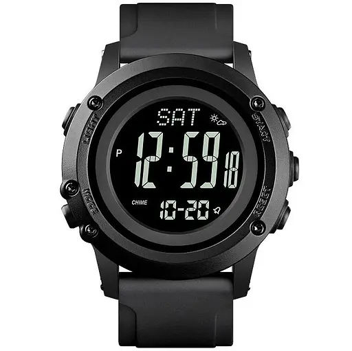 Мужские наручные часы Skmei 1793 processor с компасом, барометром, альтиметром (Черные)