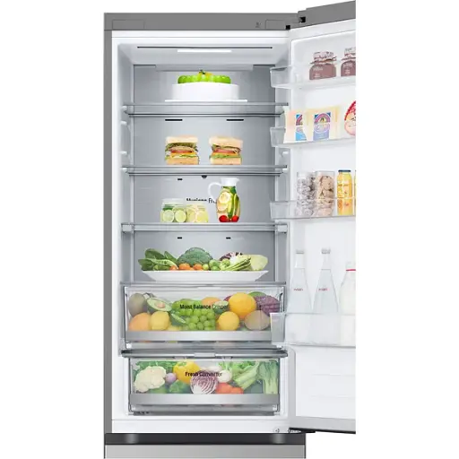 Холодильник LG с нижним морозильным отделением 203x60х68 холод.отд. 277 л мороз.отд. 110л 2дв. А++ NF инв. диспл. внеш. зона св. тело Metal Fresh серебристый - фото 9