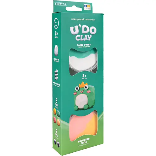 Набор для лепки Strateg U'DO Clay Сказочные кубики Принцесса лягушка (31072) - фото 1