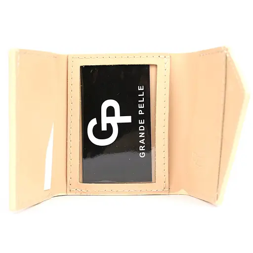 Кожаный кошелек Mini с асимметричным клапаном Grande Pelle 10х9.5х2 см acs0032123 - фото 5