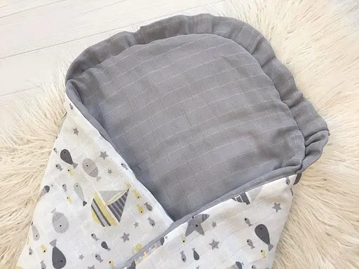 Мусліновий плед-конверт Moontime "Морський бриз " - фото 3