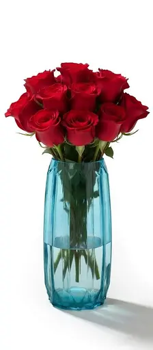 Ваза для цветов стекло голубая Viva Sandy высота 27.5 см (A060172) - фото 3