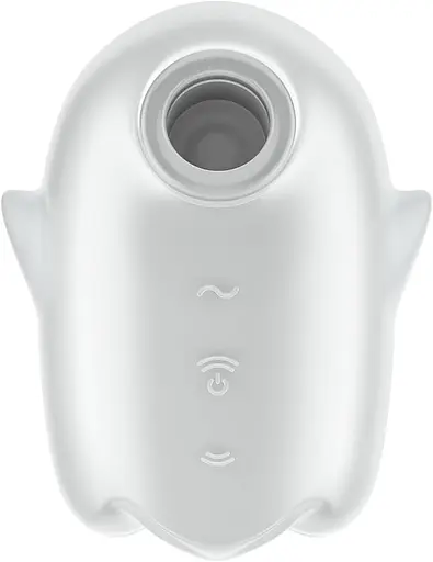 Вакуумний кліторальний стимулятор з вібрацією Satisfyer Glowing Ghost білий - фото 5