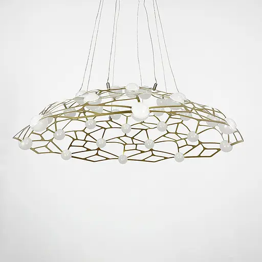 Підвісна LED люстра Sunnysky у золотому корпусі Line.F TG 01D60 - фото 1