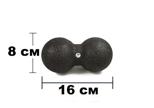 Масажний м'ячик подвійний EasyFit EPP DuoBall 16x8 см (EF-2001) - фото 2