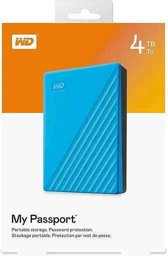 Внешний жесткий диск WD My Passport 4 TB (WDBPKJ0040BBL-WESN) синий - фото 2
