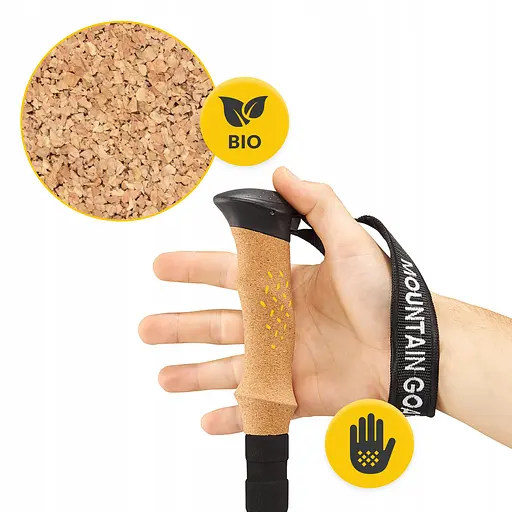 Трекинговые палки Mountain Goat Active 38-130 см Black (P-5905973404679) - фото 9