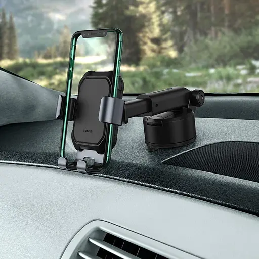 Автодержатель автоматический Baseus Tank gravity car mount holder with suction base - фото 2