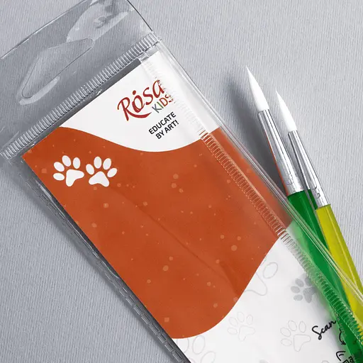 Набор кистей №1 синтетика 2шт круглая (№6 8) Rosa Kids - фото 4