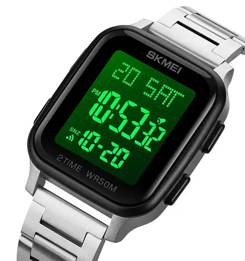 Чоловічий наручний годинник Skmei 1859 на браслеті (Сріблястий) - фото 3