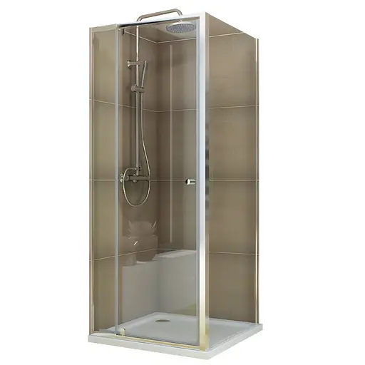 Душевая кабина без поддона Koer SR SC05-90x90x195-TR-01 прозрачное стекло Easy Clean 6 мм, хром KR5363, Универсальная, прозрачная, хром - фото 1