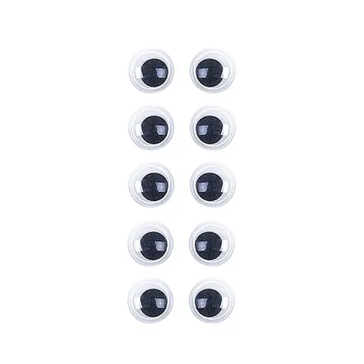 Пластикові очі для іграшок Bambi PE-008, 8 мм, 10 штук в упаковці - фото 1