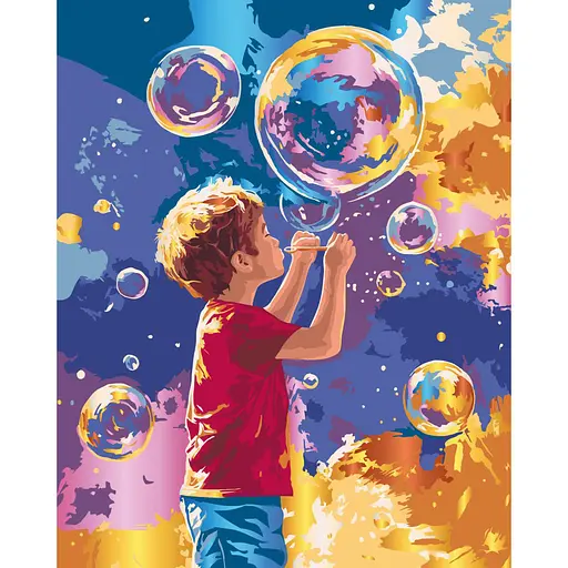 Картина по номерам "Яркие пузыри" Art Craft 10449-AC с металлизированными красками 40х50 см - фото 1