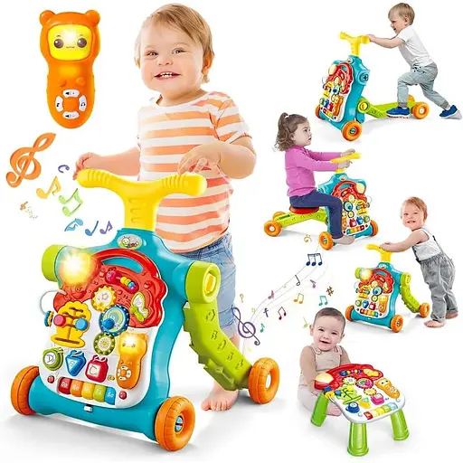Навчальні ходунки для малюків 5 в 1 Baby Walker Sit-to-Stand - фото 2