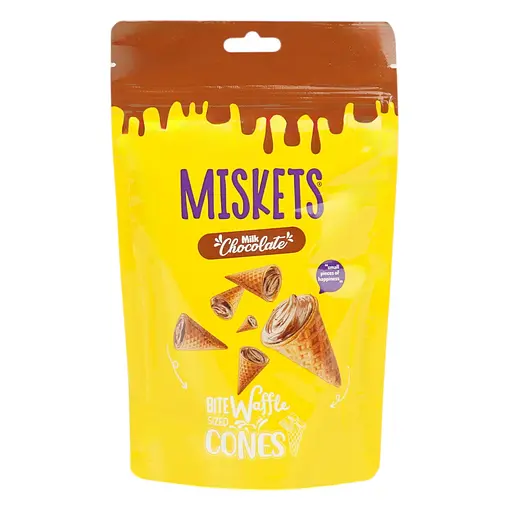 Мини-рожки вафельные Miskets с молочным шоколадом 70 г - фото 1