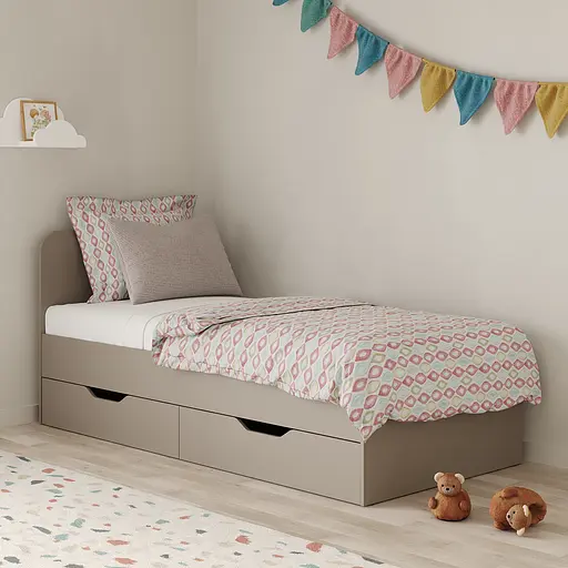 Кровать односпальная MebelStar Лилу с ящиками 90x200 см Кашемир (MBS-1302)