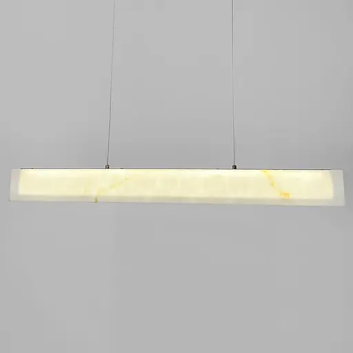 Підвісна люстра з ефектом мармуру у видовженому корпусі 100 см | Арт. MJ364L-1000 | Line F - фото 2