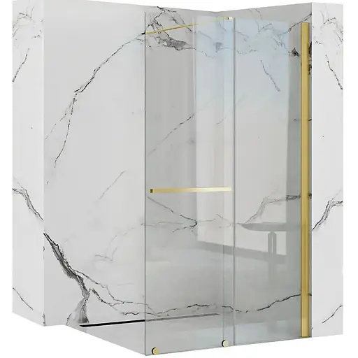 Душевая стенка Rea Cortis 100 gold REA-K8484 - фото 1