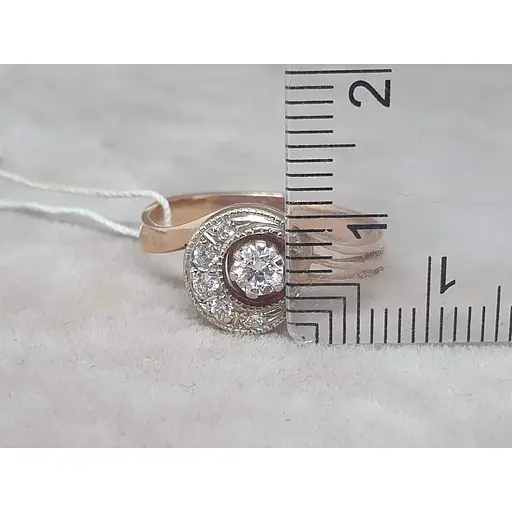 Золотое кольцо ЮЗ "Багет" с бриллиантами. 9В410162536/14 18 - фото 6