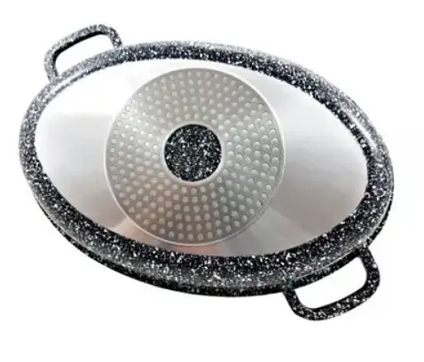 Гусятниця Edenberg EB-9172 з литого алюмінію з мармуровим покриттям з кришкою - фото 2