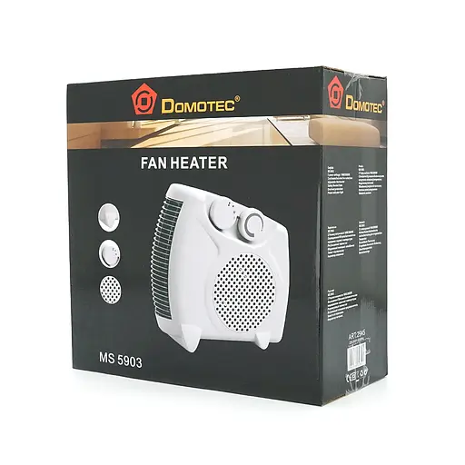Тепловентилятор Domotec спіральний MS-5903, 2400 Вт, 3 режими Cold air10002000Вт, Box - фото 2