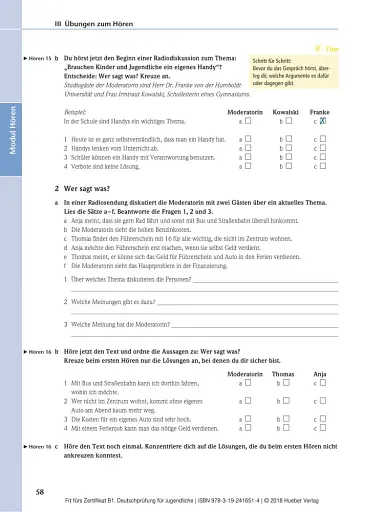 Fit furs Goethe-Zertifikat B1 Deutschprüfung für Jugendliche Lehrbuch mit MP3-Download - фото 3