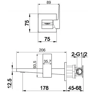Смеситель для раковины Omnires Fresh chrome (FR7115NCR) - фото 4