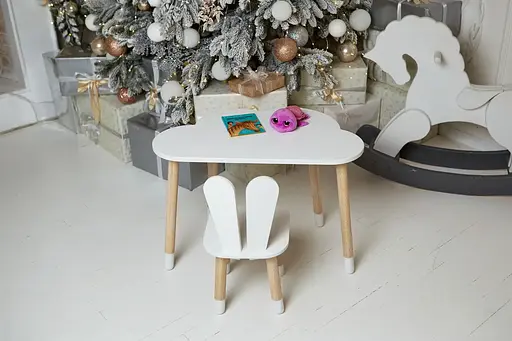 Дитячий столик Хмарка і стільчик Зайчик (Білий) - фото 10