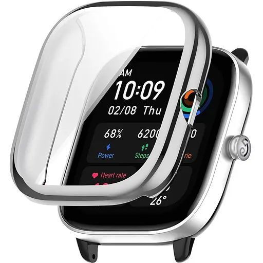 Захисний чохол Tamister для смартгодинника Amazfit GTS4 Mini сріблястий